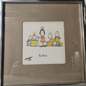 Framed William Eagan Watercolour "The Boss" 1978